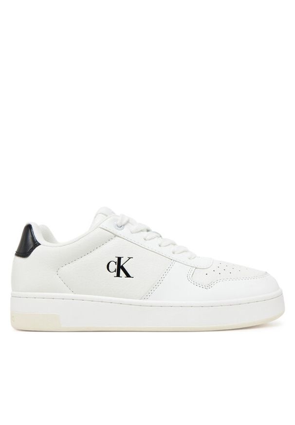 Calvin Klein Jeans Sneakersy Basket Cupsole Low Mg YW0YW01765 Biały. Kolor: biały. Materiał: skóra