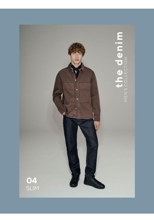 Reserved - Jeansy slim fit - granatowy. Kolor: niebieski