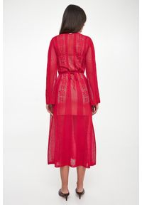 Twinset Milano - Sukienka ażurowa midi TWINSET. Wzór: ażurowy. Długość: midi #3