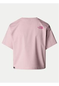 The North Face T-Shirt Easy NF0A8A6H Różowy Loose Fit. Kolor: różowy. Materiał: bawełna #4