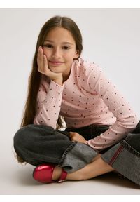 Reserved - Wzorzysta bluzka - różowy. Kolor: różowy. Materiał: bawełna #1