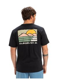 Quiksilver - Koszulka z krótkim rękawem dla Mężczyzn EVO FUTURE ISLANDS Czarny. Kolor: brązowy, zielony, wielokolorowy. Materiał: materiał, bawełna. Długość rękawa: krótki rękaw. Długość: krótkie