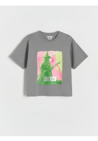 Reserved - T-shirt Wicked - ciemnoszary. Kolor: szary. Materiał: bawełna #1