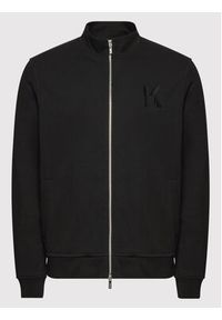 Karl Lagerfeld - KARL LAGERFELD Bluza 705891 500900 Czarny Regular Fit. Typ kołnierza: dekolt w karo. Kolor: czarny. Materiał: bawełna #4