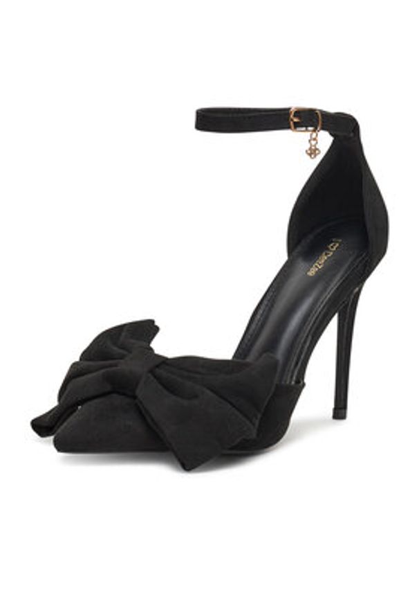 DeeZee Szpilki HT6176-57 Czarny. Kolor: czarny. Materiał: materiał. Obcas: na szpilce