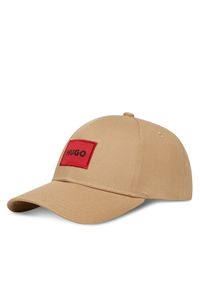 Hugo - HUGO Czapka z daszkiem Men-X 581 50492745 Beżowy. Kolor: beżowy. Materiał: bawełna, materiał