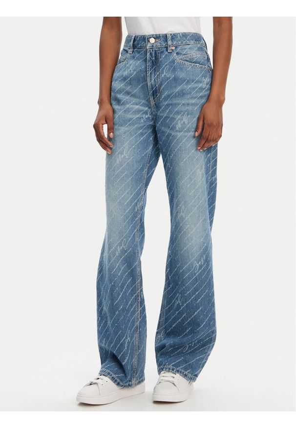 BOSS Jeansy C_Ada 50545081 Niebieski Straight Fit. Kolor: niebieski