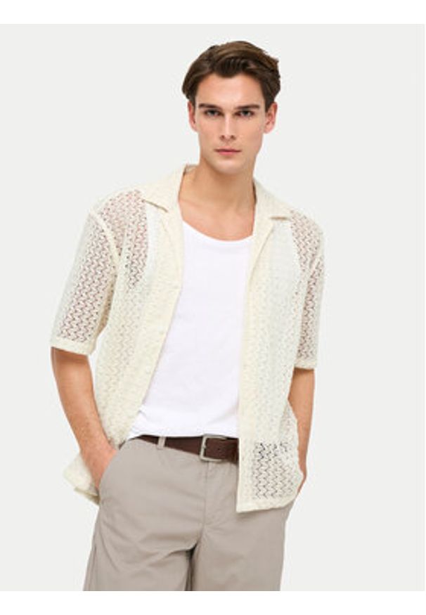Only & Sons Koszula Novak 22034187 Beżowy Relaxed Fit. Kolor: beżowy. Materiał: syntetyk