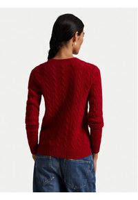 Polo Ralph Lauren Sweter 211971865013 Czerwony Slim Fit. Typ kołnierza: polo. Kolor: czerwony. Materiał: wełna #4