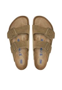 Birkenstock Klapki Arizona SFB 1019045 Khaki. Kolor: brązowy. Materiał: skóra, zamsz #5