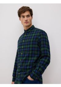 Reserved - Koszula regular fit w kratę - wielobarwny. Materiał: bawełna, tkanina