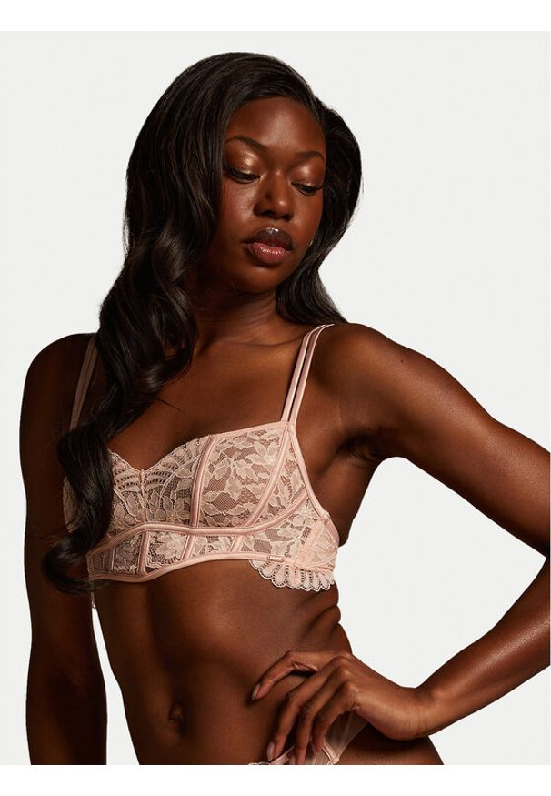 Hunkemöller Biustonosz braletka Kea 204783 Różowy. Kolor: różowy. Materiał: syntetyk