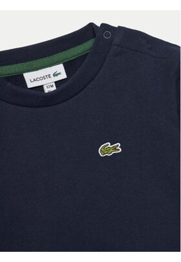 Lacoste Dres 4J8409 Granatowy Regular Fit. Kolor: niebieski. Materiał: bawełna