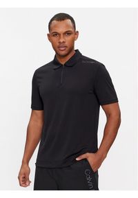 Calvin Klein Performance Polo 00GMS4K170 Czarny Regular Fit. Typ kołnierza: polo. Kolor: czarny. Materiał: syntetyk