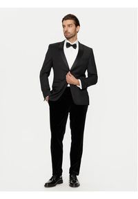 Hugo Spodnie materiałowe Getlin242E1X 50524910 Czarny Slim Fit. Kolor: czarny. Materiał: bawełna