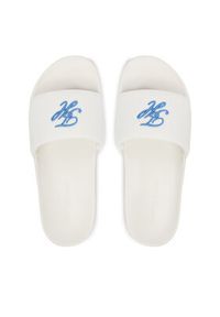 TOMMY HILFIGER - Tommy Hilfiger Klapki Th Script Pool Slide FW0FW09286 Biały. Kolor: biały. Materiał: materiał #2