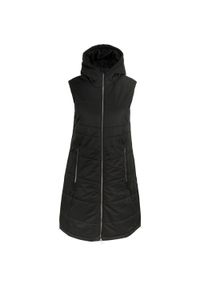 ALPINE PRO Ganha długa kamizelka damska, DWR, rozmiar S. Kolor: zielony. Materiał: softshell. Długość: długie. Sport: turystyka piesza