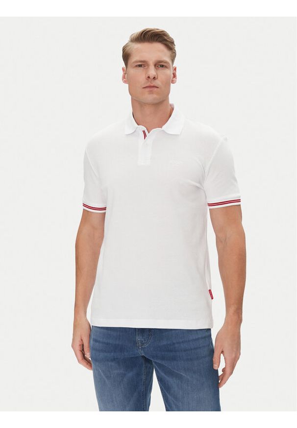 JOOP! Jeans Polo 15 JJJ-17Amare 30046012 Biały Modern Fit. Typ kołnierza: polo. Kolor: biały. Materiał: bawełna