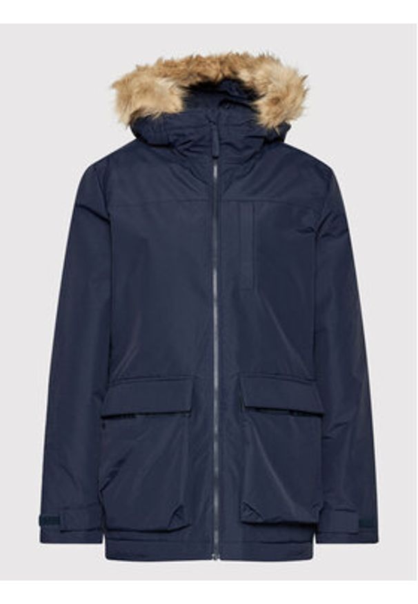 Adidas - adidas Parka Utilitas GT1701 Granatowy Regular Fit. Kolor: niebieski. Materiał: syntetyk