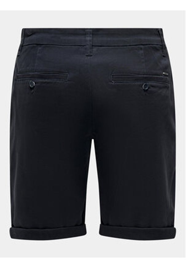 Only & Sons Szorty materiałowe Peter 22027905 Granatowy Regular Fit. Kolor: niebieski. Materiał: bawełna