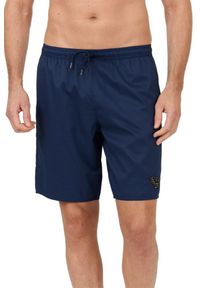 Emporio Armani - EMPORIO ARMANI Granatowe męskie kąpielówki De bain logo brodé, Rozmiar 54. Kolor: niebieski #3