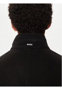 BOSS - Boss Płaszcz wełniany H-Hyde 50525764 Czarny Slim Fit. Kolor: czarny. Materiał: wełna