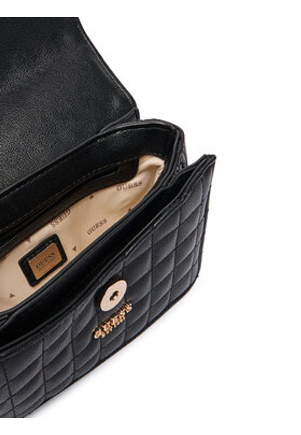 Guess Torebka Nadira Mini HWQG84 24780 Czarny. Kolor: czarny. Materiał: skórzane