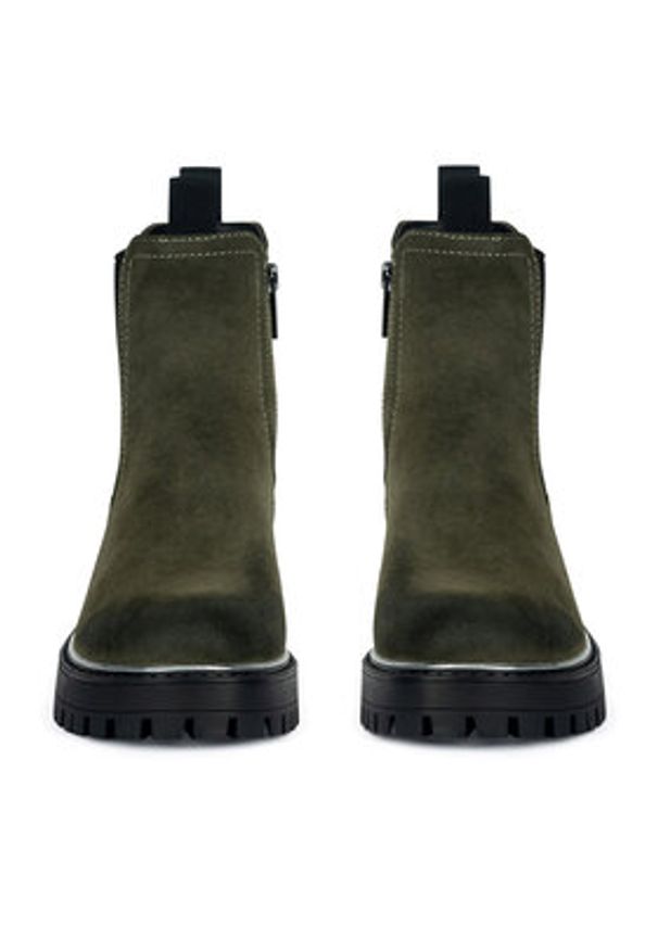 Jenny Fairy Botki WS13202-05 Khaki. Kolor: brązowy. Materiał: skóra