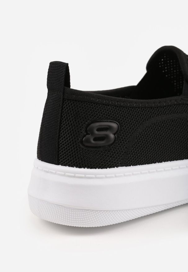 Born2be - Czarne Siateczkowe Tenisówki pod Kostkę na Grubej Podeszwie Phisiane. Okazja: na co dzień, na spacer. Kolor: czarny. Materiał: jeans. Szerokość cholewki: normalna. Styl: sportowy, klasyczny, casual
