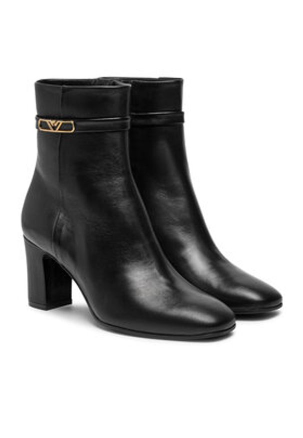 Emporio Armani Botki X3N185 XF271 00002 Czarny. Kolor: czarny. Materiał: skóra