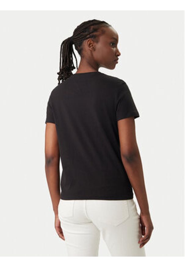 Tommy Jeans T-Shirt DW0DW22277 Czarny Regular Fit. Kolor: czarny. Materiał: bawełna