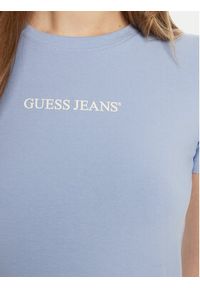 Guess T-Shirt W4YI01 J1314 Granatowy Regular Fit. Kolor: niebieski. Materiał: bawełna