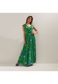 Mohito - Sukienka maxi z hiszpańskim dekoltem - Zielony. Kolor: zielony. Długość: maxi #1