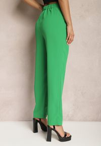 Renee - Zielone Spodnie o Klasycznym Fasonie z Kieszeniami Dracaisa. Kolor: zielony. Styl: klasyczny #3