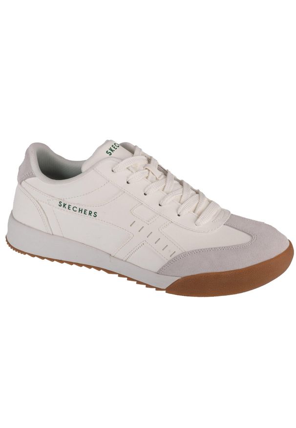 skechers - Buty do chodzenia męskie Skechers Zinger Manzanilla Totale. Kolor: biały. Materiał: syntetyk, materiał. Szerokość cholewki: normalna. Sport: turystyka piesza