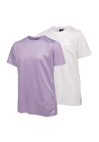 Hi-tec - T-shirt Dziecięca Z Krótkim Rękawem Jodin 2pak. Kolor: fioletowy, wielokolorowy, biały. Długość rękawa: krótki rękaw. Długość: krótkie #1