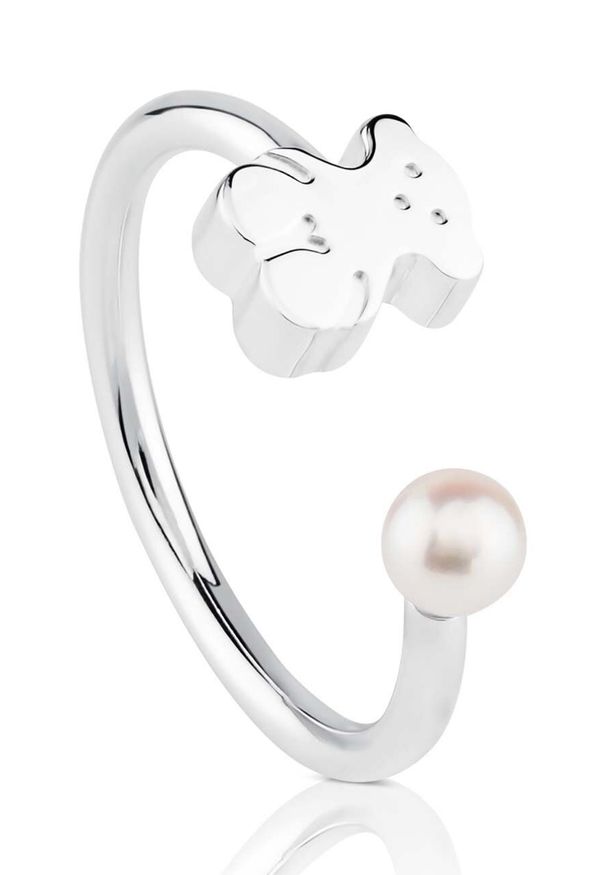 Tous pierścionek srebrny. Materiał: srebrne. Kolor: srebrny. Wzór: aplikacja