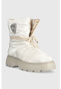 Blauer śniegowce Blanca kolor biały F3BLANCA02.DOW. Nosek buta: okrągły. Kolor: beżowy. Materiał: guma. Obcas: na platformie #5