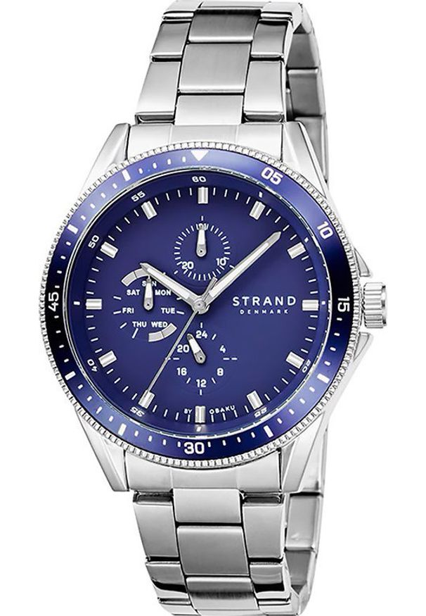 Zegarek Strand Zegarek męski Strand S745GMCLSC srebrny. Kolor: srebrny