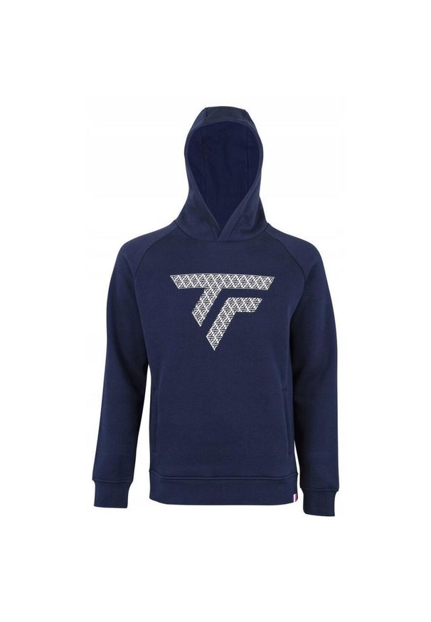 TECNIFIBRE - Bluza z kapturem męska Tecnifibre Fleece Hoodie. Typ kołnierza: kaptur. Kolor: niebieski
