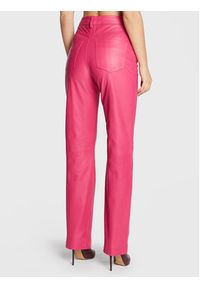 Remain Spodnie skórzane Lynn Leather RM1510 Różowy Regular Fit. Kolor: różowy. Materiał: skóra #5