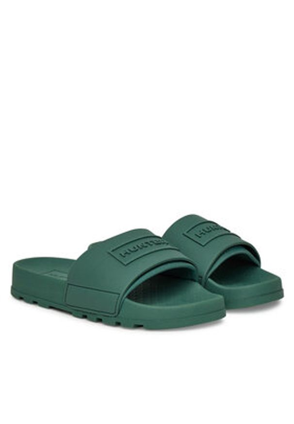 Hunter Klapki HFRU0006251 Zielony. Kolor: zielony