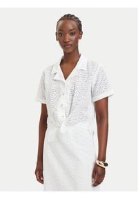 Guess Koszula W6GH48 W1881 Biały Classic Fit. Kolor: biały. Materiał: bawełna #1