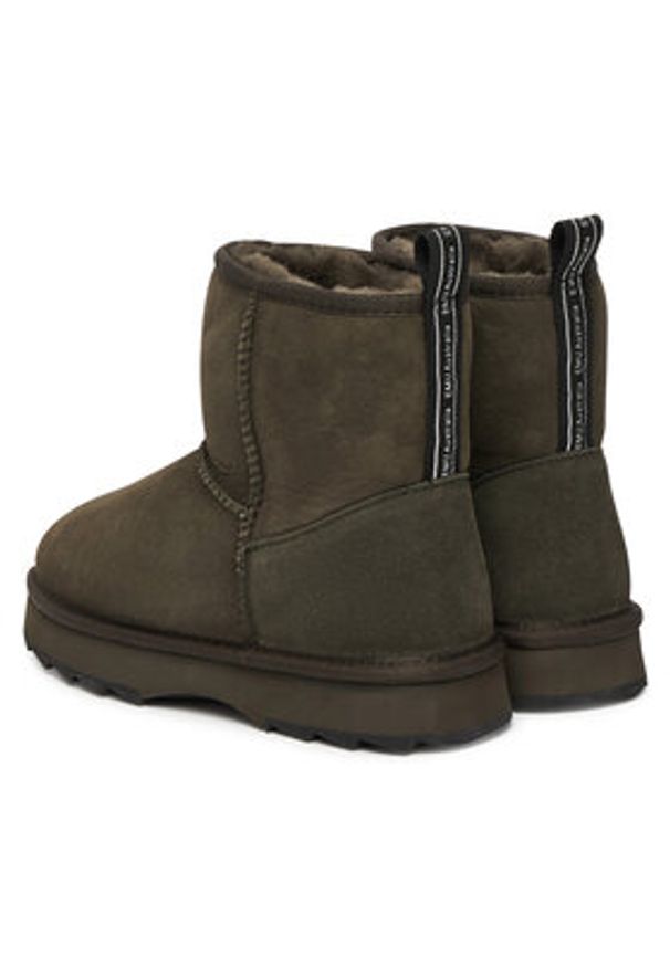 EMU Australia Śniegowce Sharky Mini W12434 Khaki. Kolor: brązowy. Materiał: skóra, zamsz