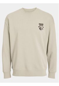 Jack & Jones Bluza Dirk 12249455 Beżowy Wide Fit. Kolor: beżowy. Materiał: syntetyk, bawełna