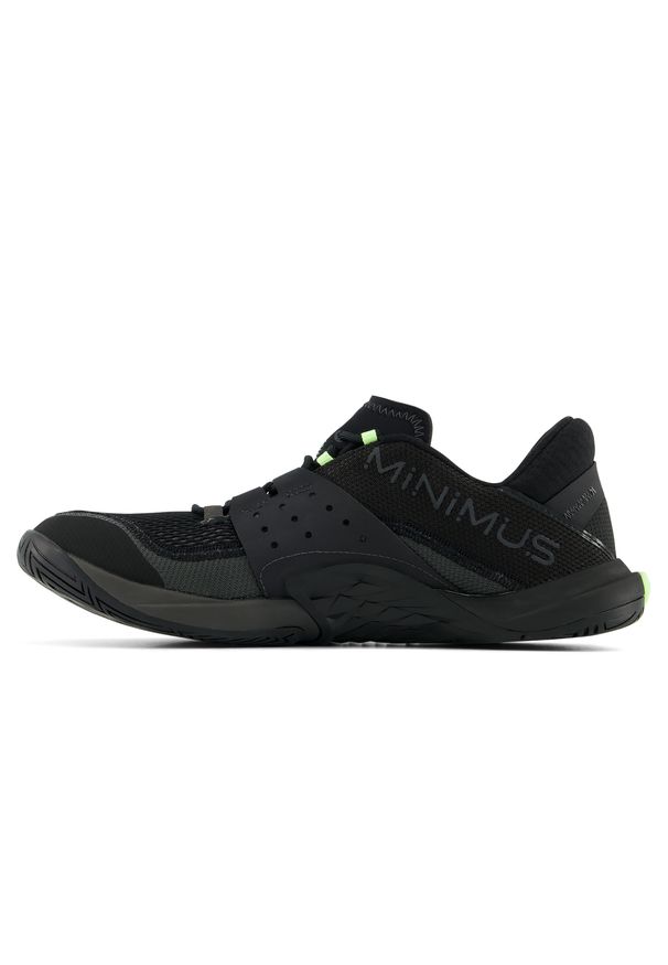 Buty męskie New Balance Minimus TR v2 MMTR5DI – czarne. Kolor: czarny. Materiał: guma, materiał, syntetyk. Szerokość cholewki: normalna. Sport: bieganie