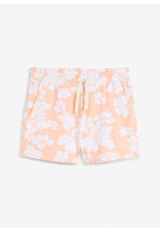 bonprix - Szorty z dżerseju z czystej bawełny organicznej. Kolor: pomarańczowy. Materiał: bawełna, jersey