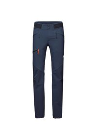 Spodnie softshell męskie Mammut Courmayeur SO Pants. Kolor: niebieski. Materiał: softshell