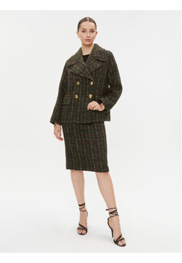 Luisa Spagnoli Spódnica ołówkowa Fluviale 540358 Khaki Regular Fit. Kolor: brązowy. Materiał: syntetyk