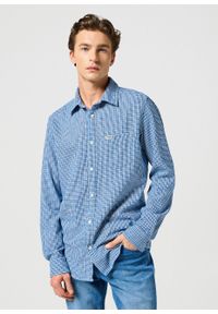 Wrangler - WRANGLER MĘSKA KOSZULA 1 PKT SHIRT WRANGLER BLUE 112357232 W5X2018059